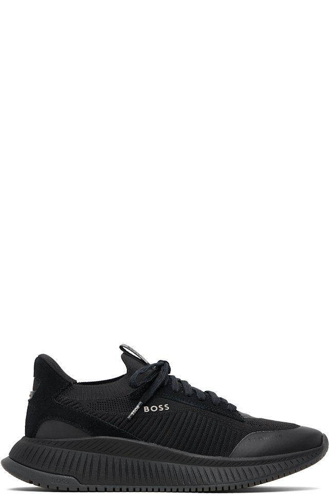 BOSS — Black TTNM EVO Knitted Upper Sneakers