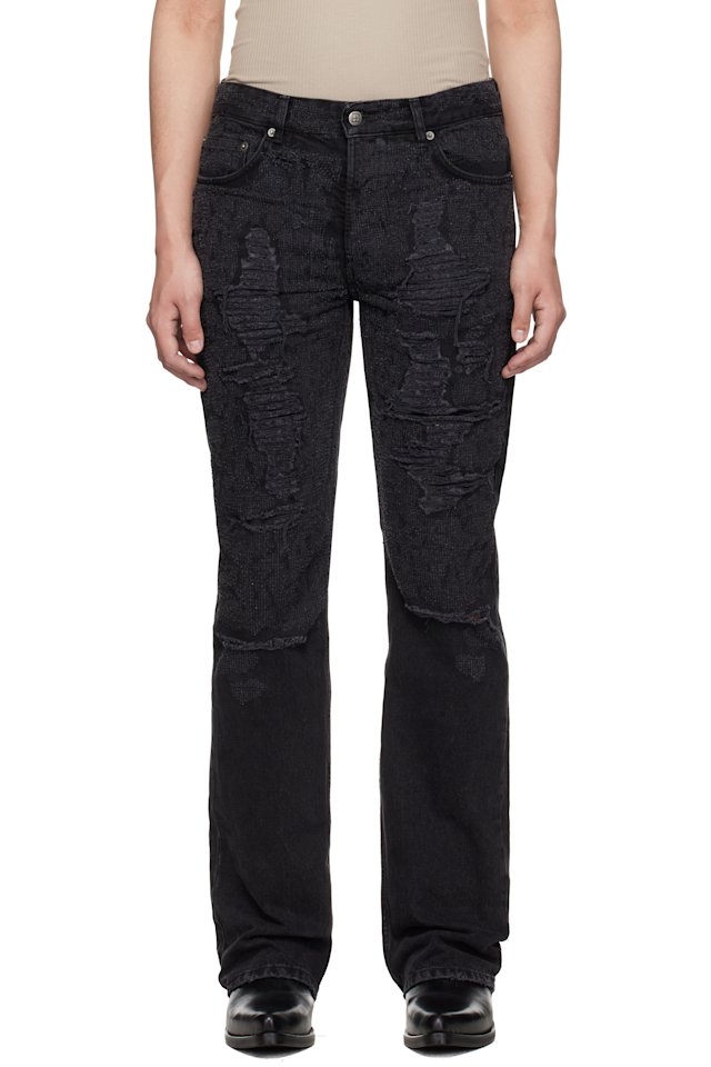 Ksubi — Black Bronko Asher Trashed Jeans