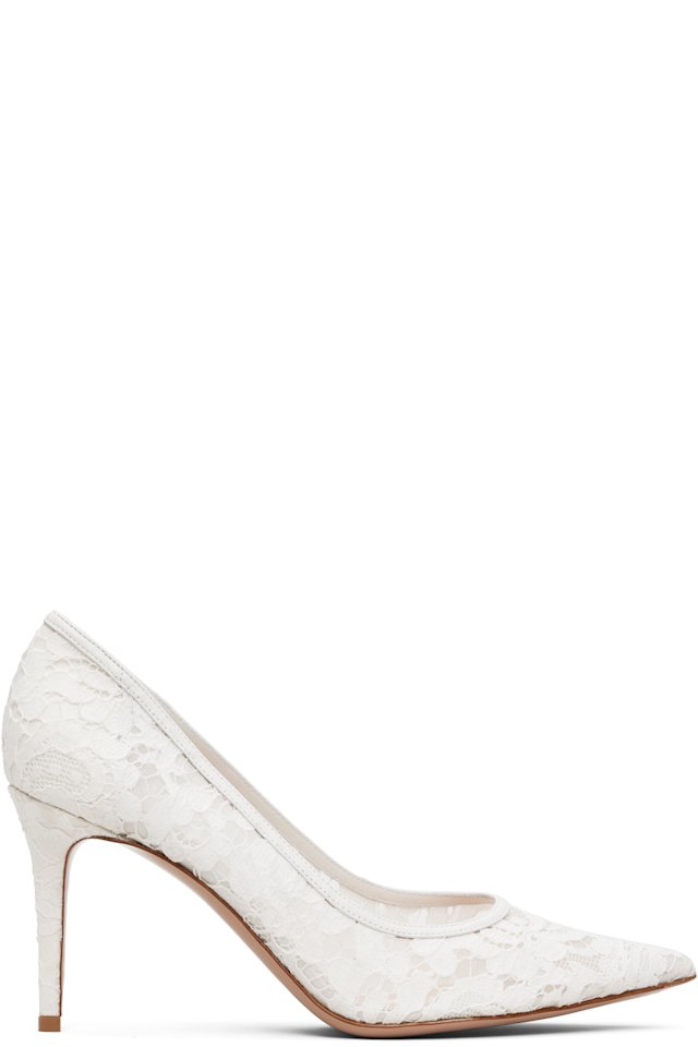 Gianvito Rossi — White Claudia 85 Heels