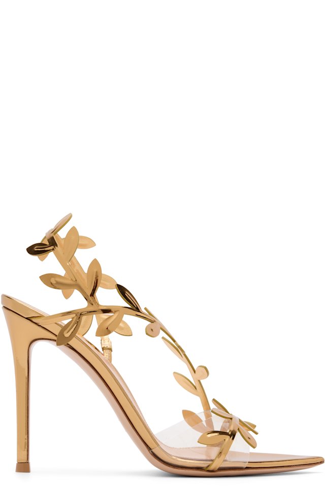 Gianvito Rossi — Gold Flavia Heeled Sandals