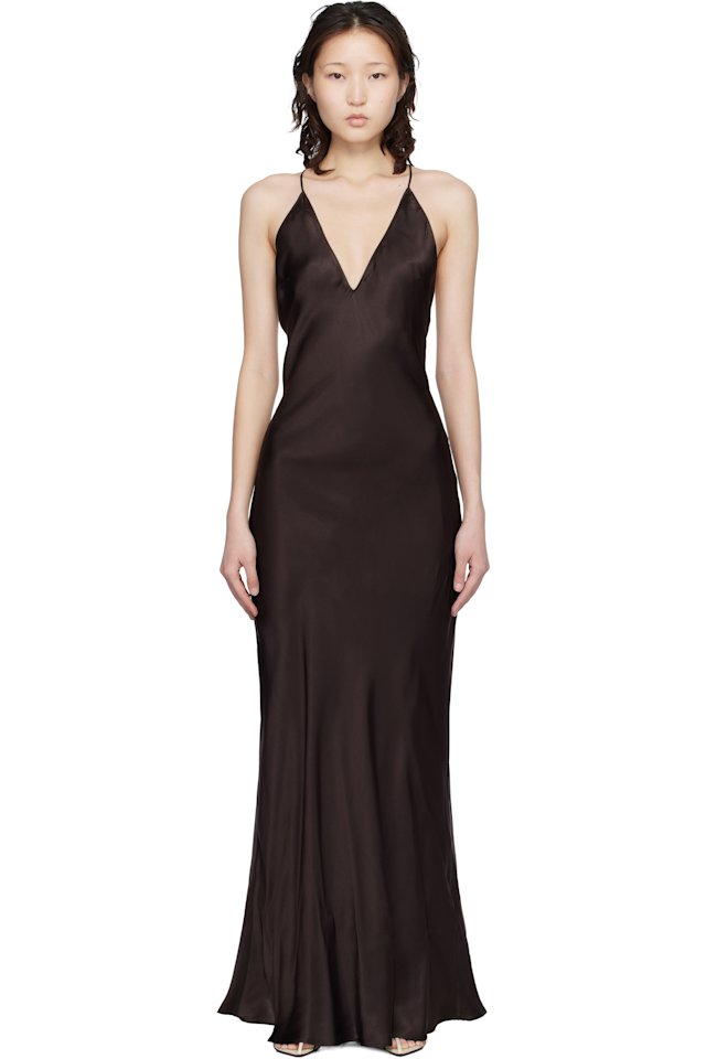 ANINE BING — Brown Laurel Maxi Dress