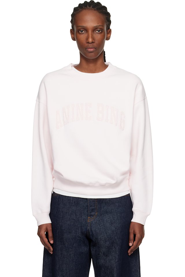 ANINE BING — Pink Spencer 'Anine Bing' Sweatshirt