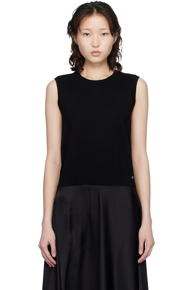 ANINE BING — Black Moni Crop Tank Top