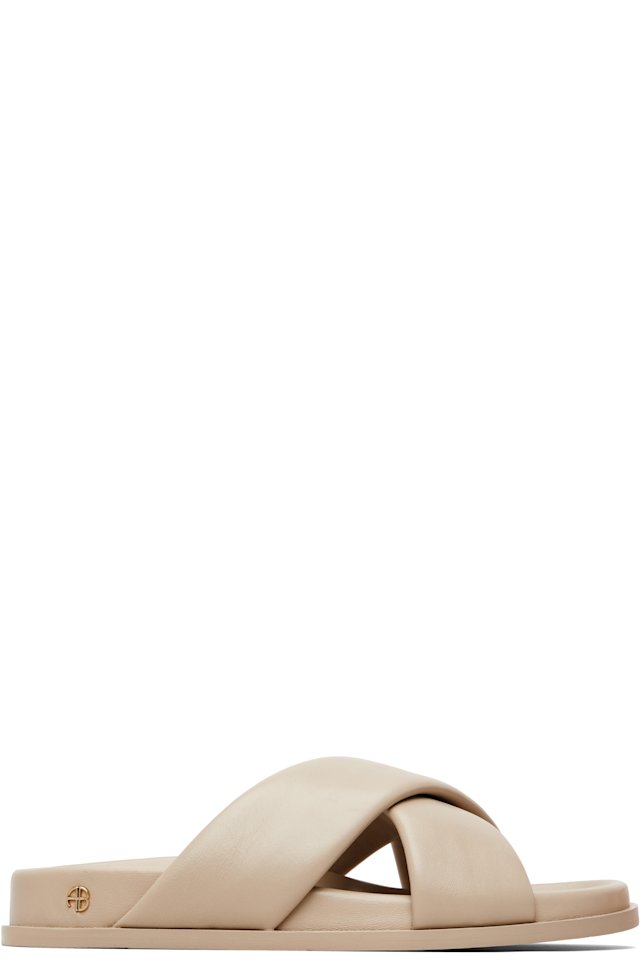 ANINE BING — Beige Emi Slides