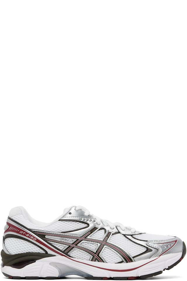 ASICS — White & Burgundy GT-2160 Sneakers