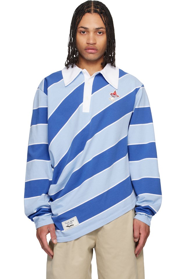 Charles Jeffrey LOVERBOY — Blue Topsy Turvy Polo