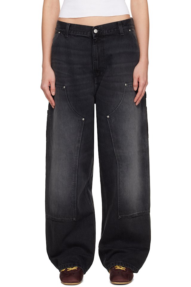 Carhartt Work In Progress — Black Brandon Double Knee Jeans