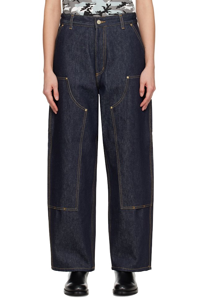 Carhartt Work In Progress — Blue Denim Brandon Double Knee Jeans