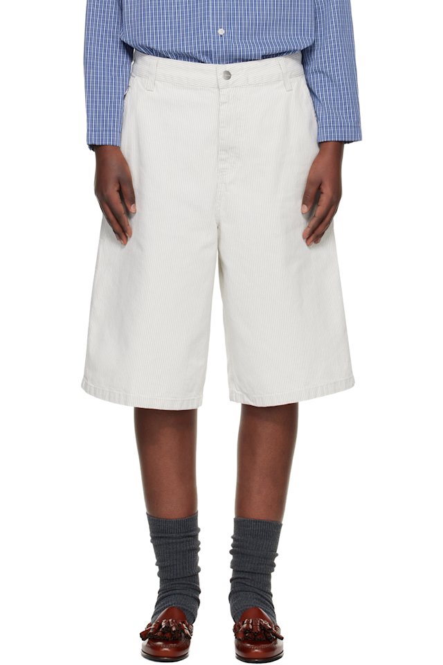 Carhartt Work In Progress — Off-White Mercer Stripe Denim Shorts