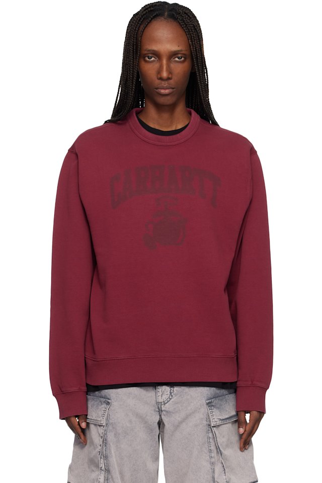 Carhartt Work In Progress — Red Faded Pond Corps Sweatshirt