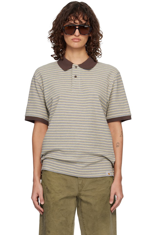 Carhartt Work In Progress — Multicolor Short Sleeve Dion Stripe Polo