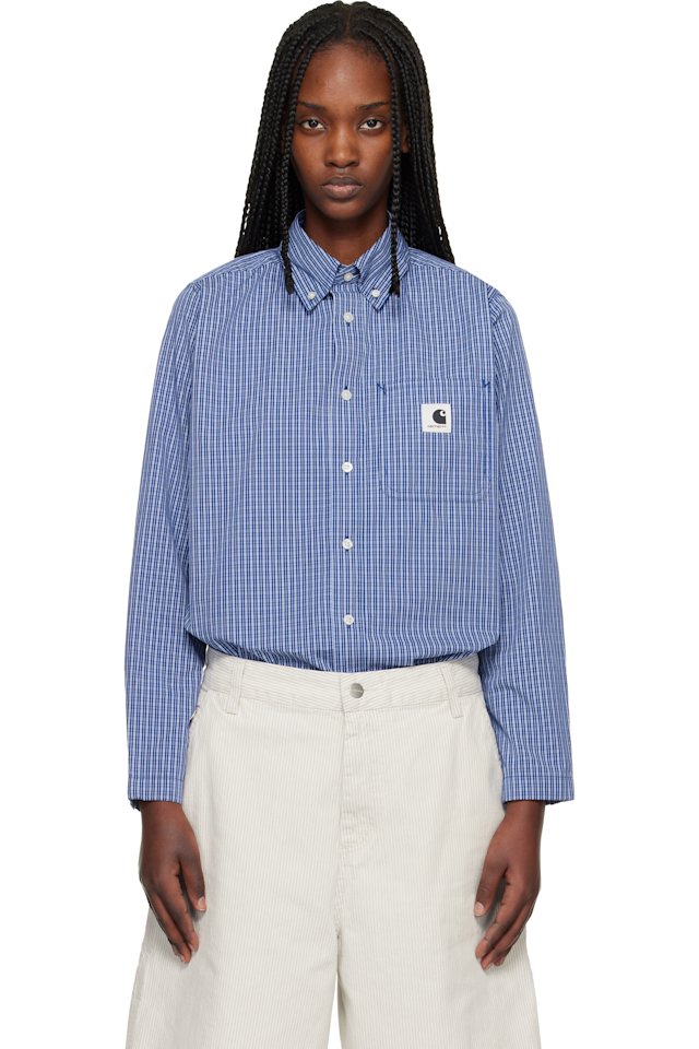 Carhartt Work In Progress — Navy L/S Groff Shirt