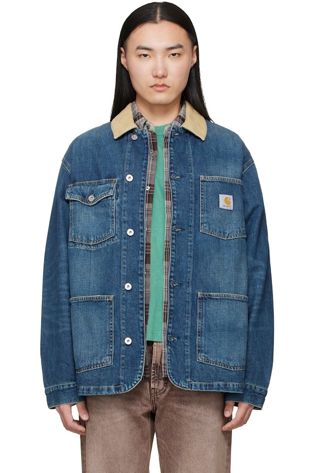 Carhartt Work In Progress — Blue Warren Denim Chore Coat