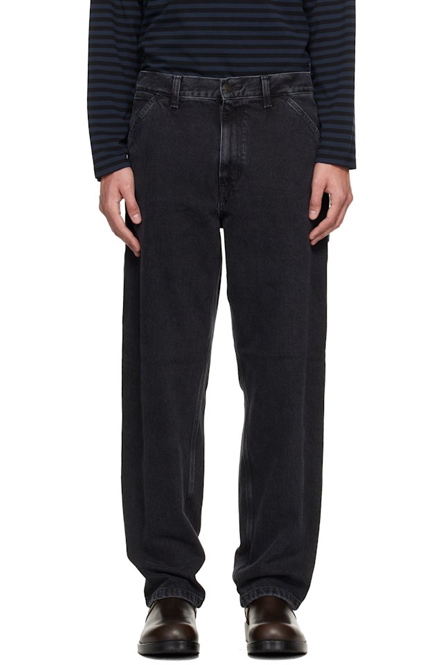 Carhartt Work In Progress — Black Single Knee Jeans