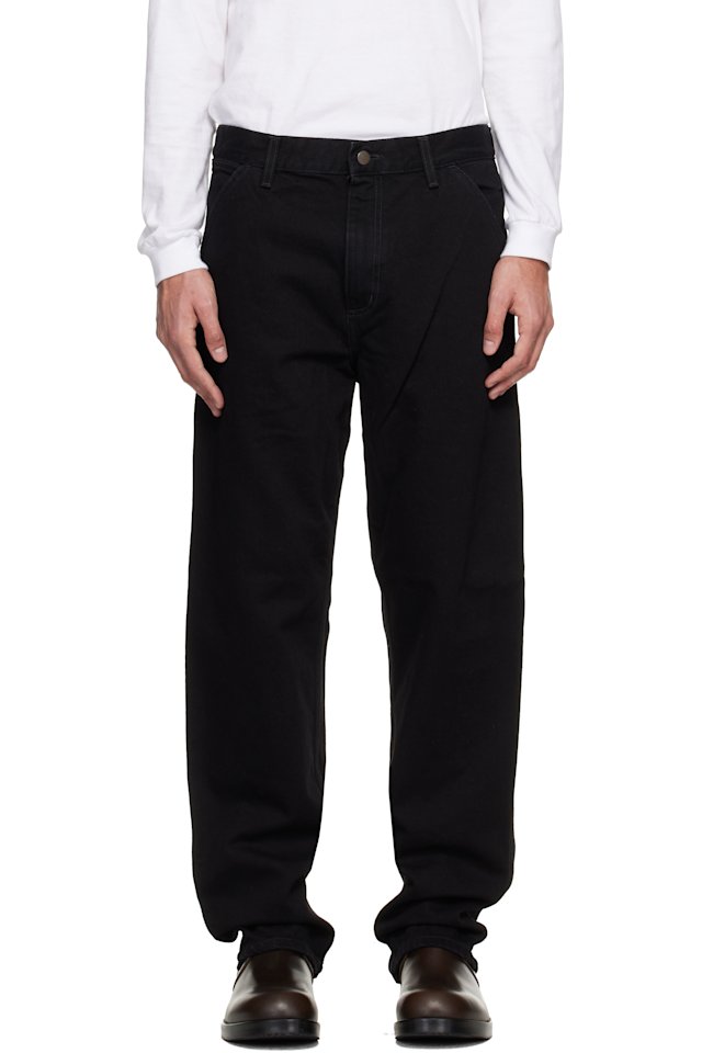 Carhartt Work In Progress — Black Single Knee Jeans