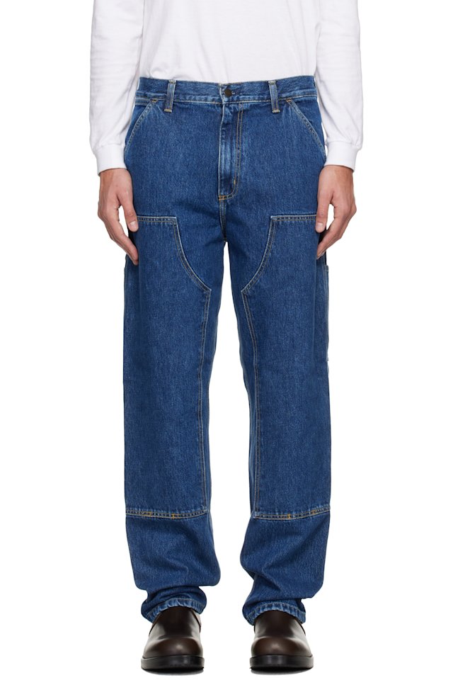 Carhartt Work In Progress — Blue Double Knee Jeans
