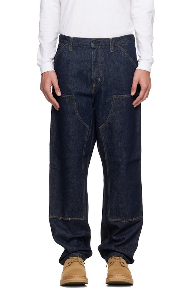 Carhartt Work In Progress — Navy Double Knee Jeans