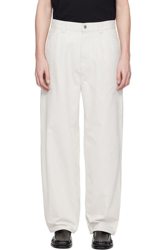 Carhartt Work In Progress — Off-White Mercer Stripe Single Knee Trousers