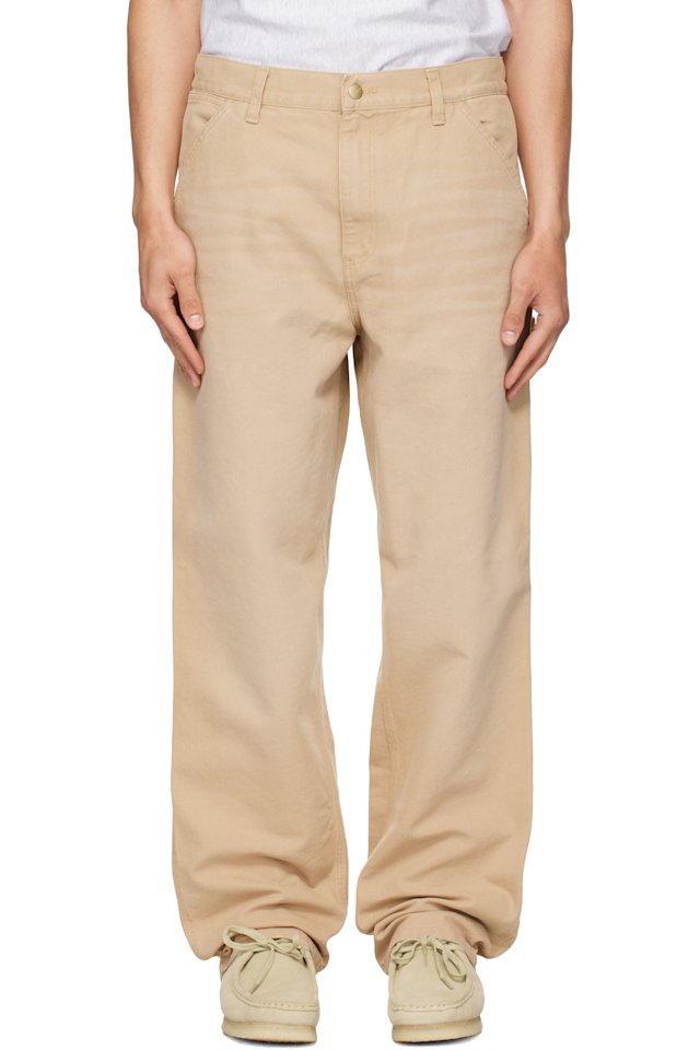 Carhartt Work In Progress — Beige Single Knee Trousers