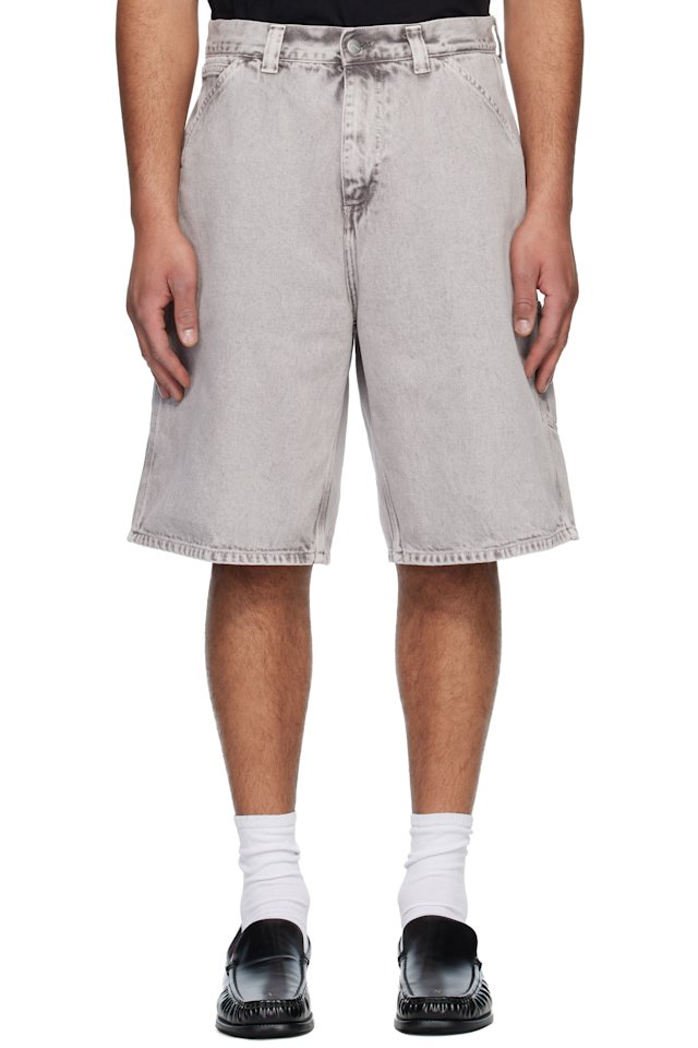 Carhartt Work In Progress — Gray OG Single Knee Denim Shorts