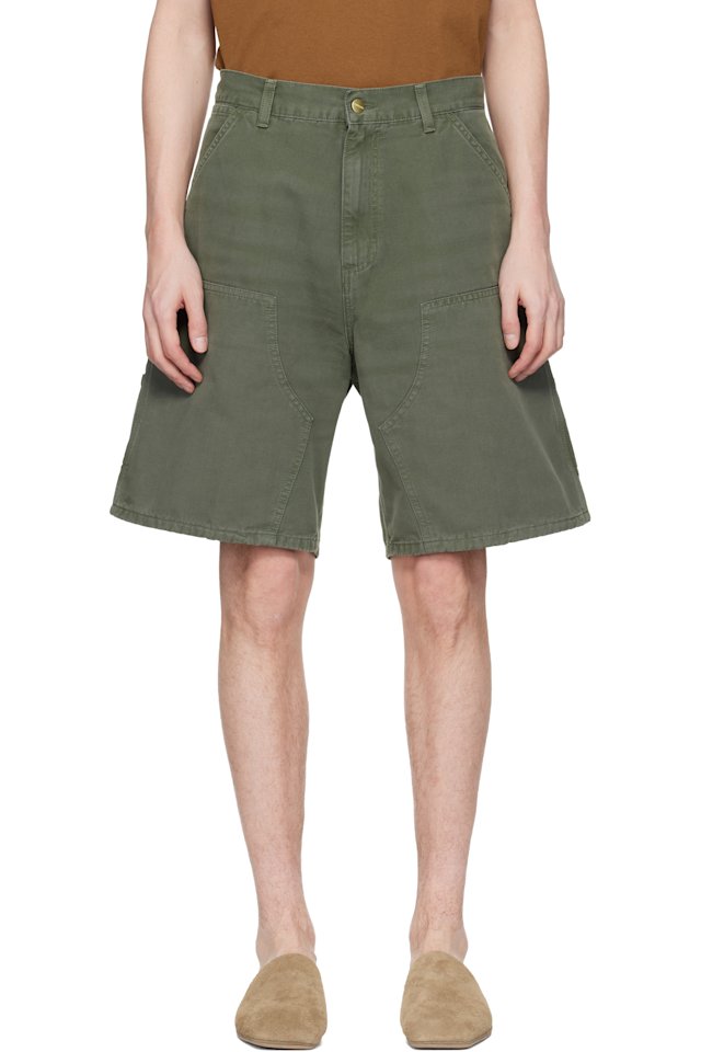 Carhartt Work In Progress — Green Double Knee Shorts