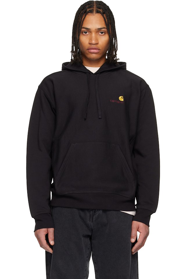 Carhartt Work In Progress — Black American Script Hoodie