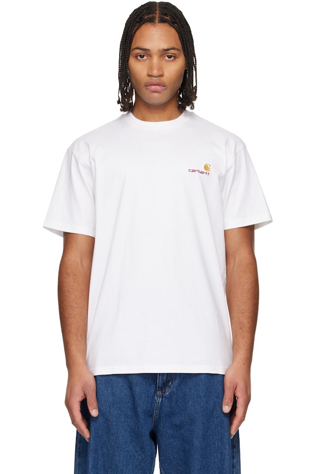Carhartt Work In Progress — White S/S American Script T-shirt