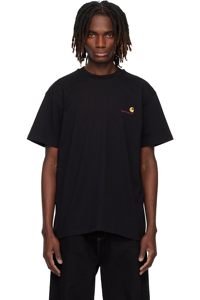 Carhartt Work In Progress — Black S/S American Script T-shirt
