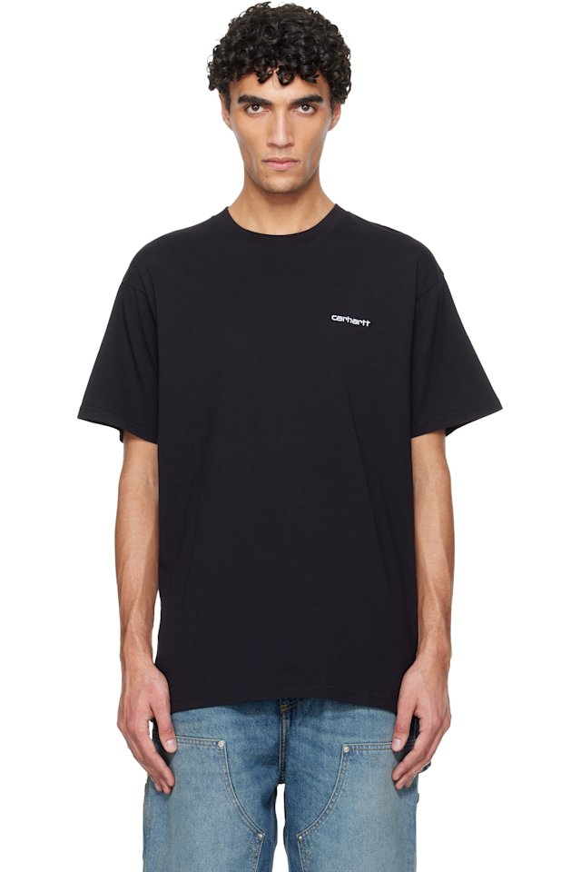 Carhartt Work In Progress — Black Script Embroidery T-shirt