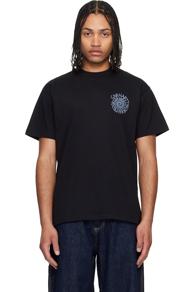 Carhartt Work In Progress — Black Spirals T-shirt