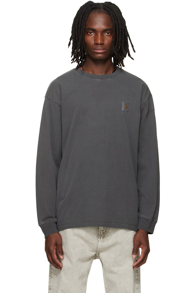 Carhartt Work In Progress — Gray Long Sleeve Nelson T-shirt