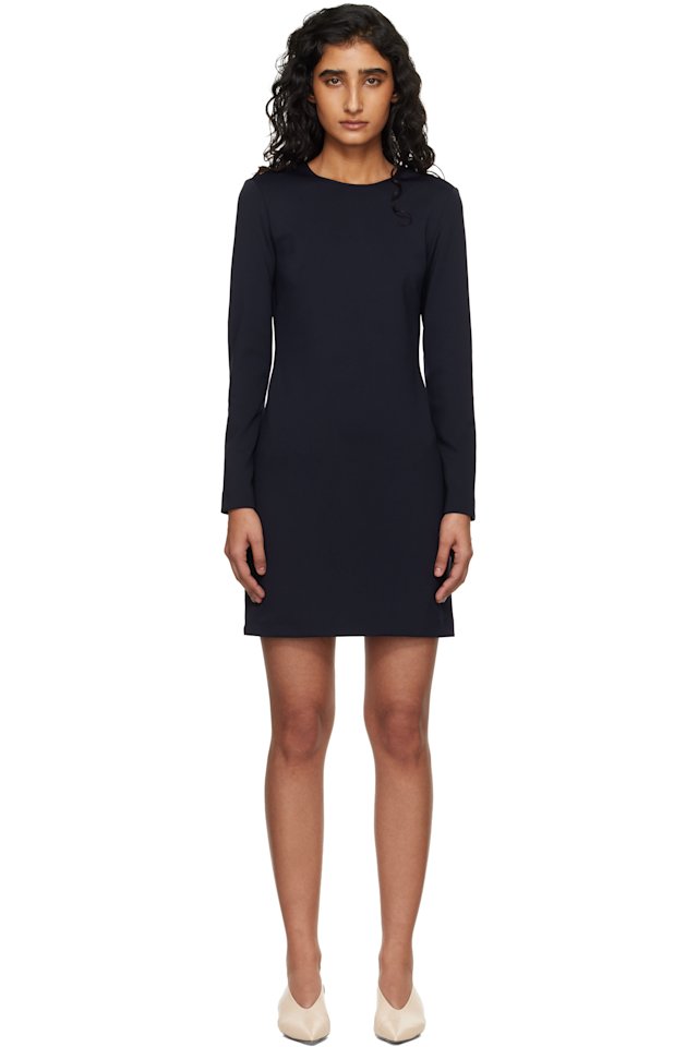 Max Mara — Navy Pagreste Minidress