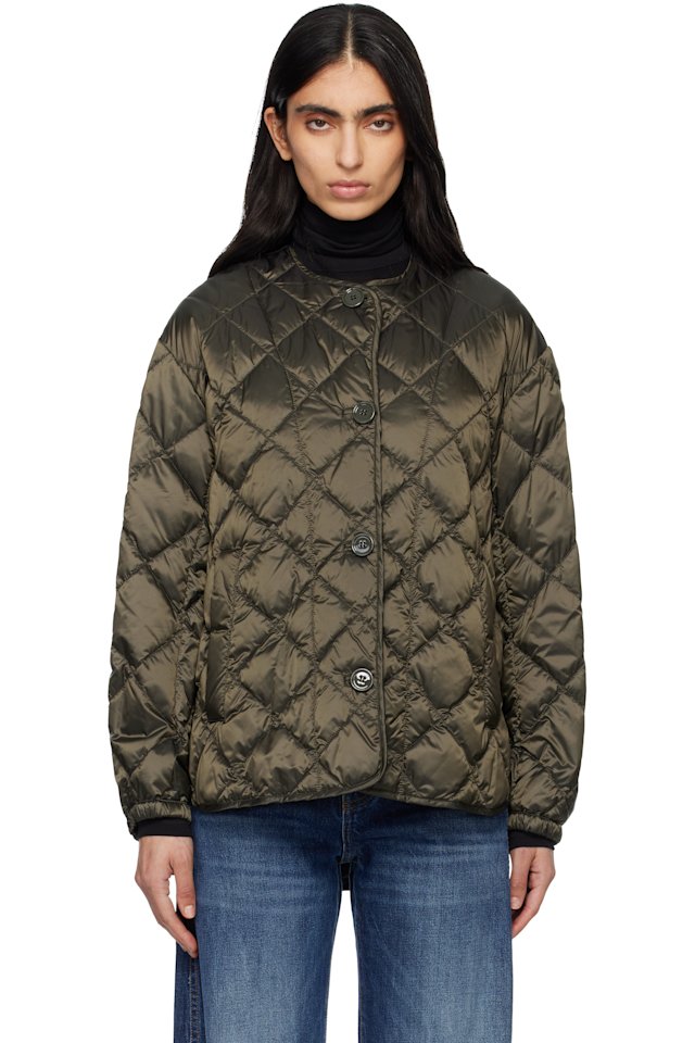 Max Mara — Khaki Soft Quilted Down Jacket