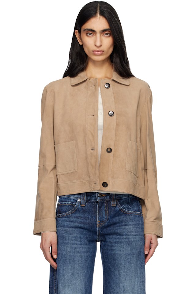 Max Mara — Tan Baia Suede Jacket