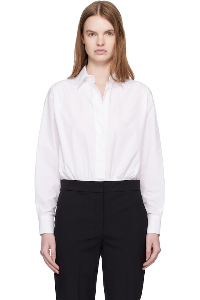 Max Mara — White Mxmaere Bodysuit