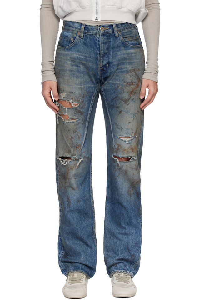 Rick Owens DRKSHDW — Blue Temple Kurdt Jeans
