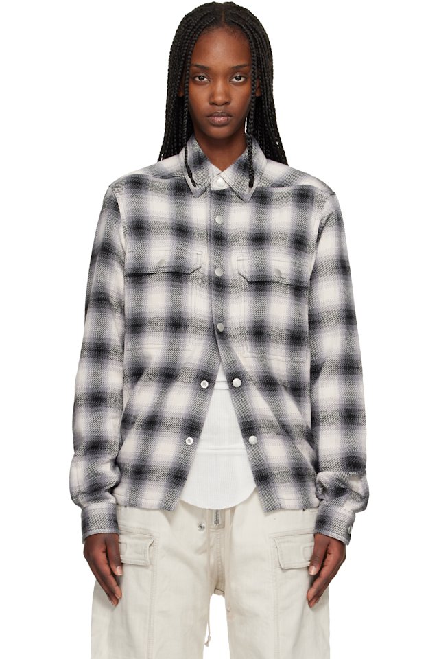 Rick Owens DRKSHDW — Gray Temple Cropped Outershirt