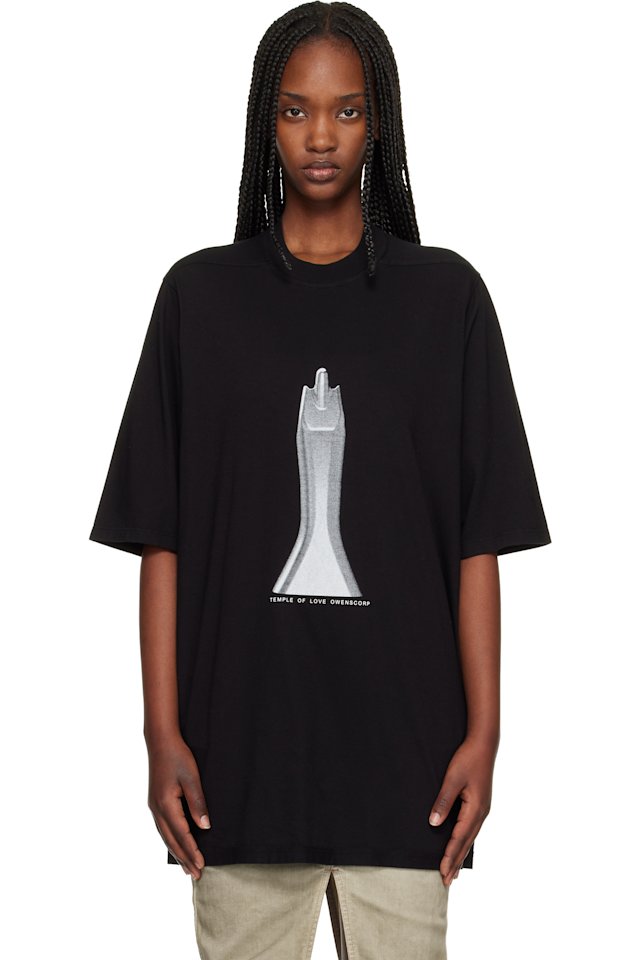 Rick Owens DRKSHDW — Black Temple Jumbo S/S T-shirt