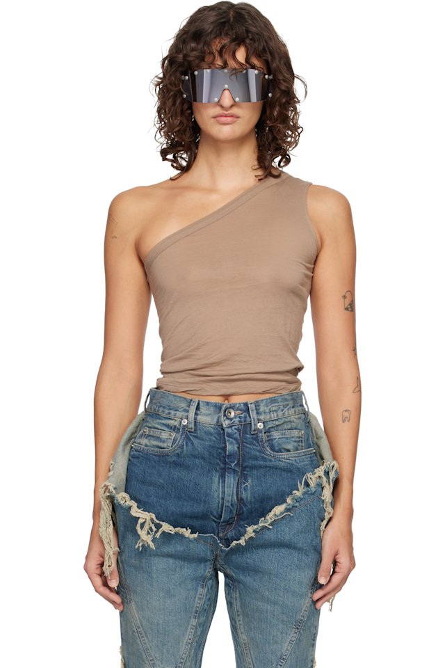 Rick Owens DRKSHDW — Taupe Temple SL Ziggy Top