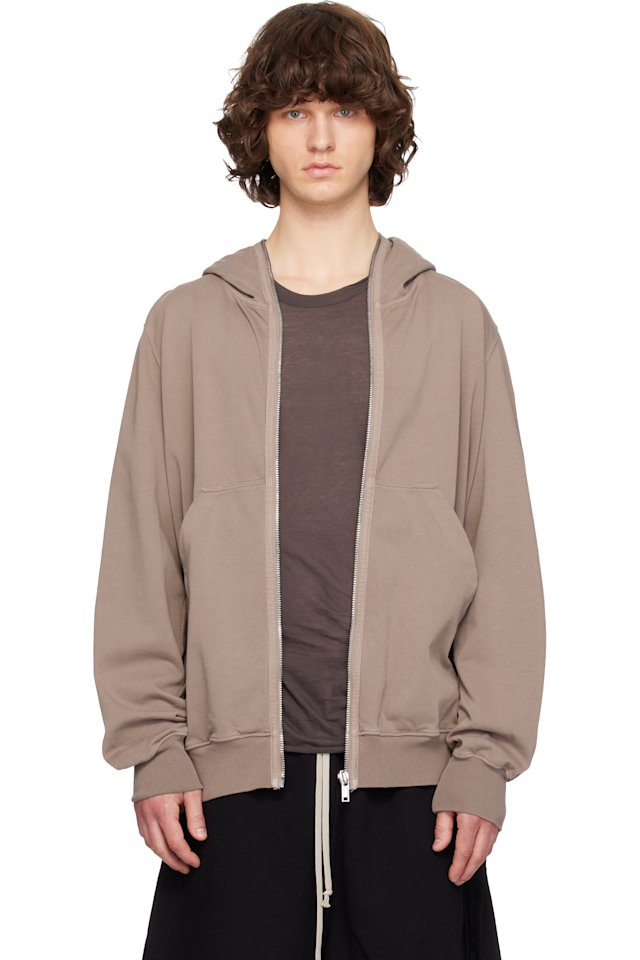 Rick Owens DRKSHDW — Taupe Temple Jumbo Gimp Hoodie