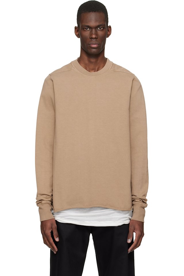 Rick Owens DRKSHDW — Beige Temple Crewneck Sweatshirt