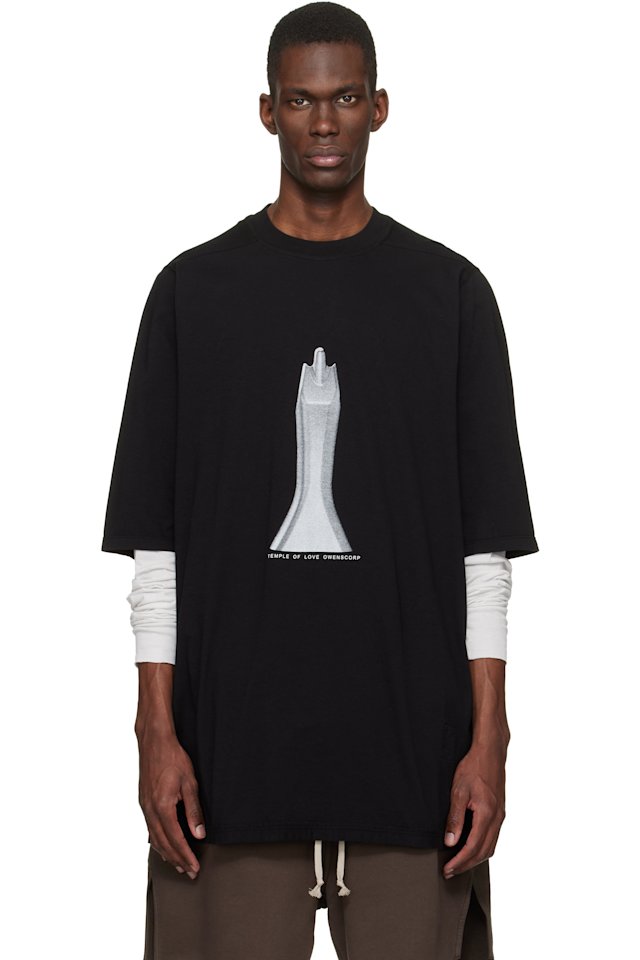 Rick Owens DRKSHDW — Black Temple Jumbo S/S T-shirt