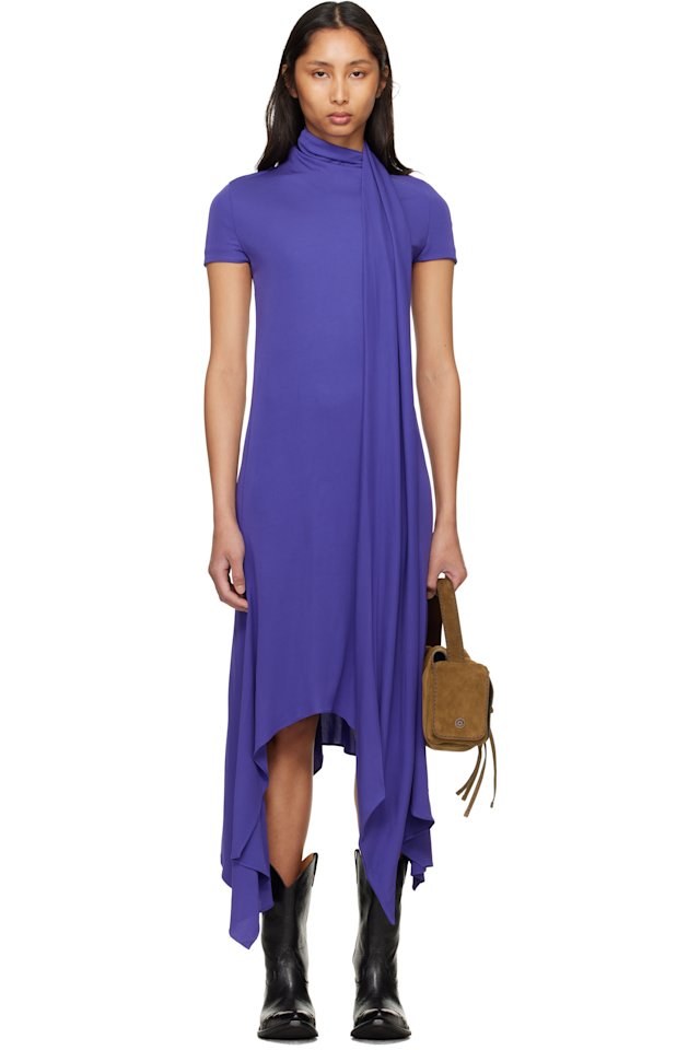 Acne Studios — Purple Layered Midi Dress