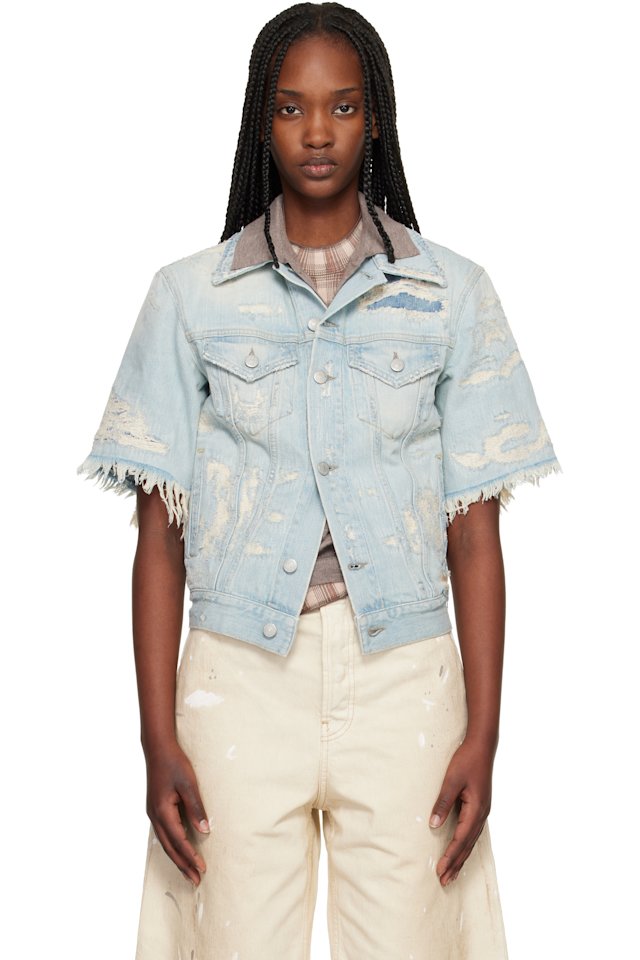 Acne Studios — Blue Mended Denim Jacket