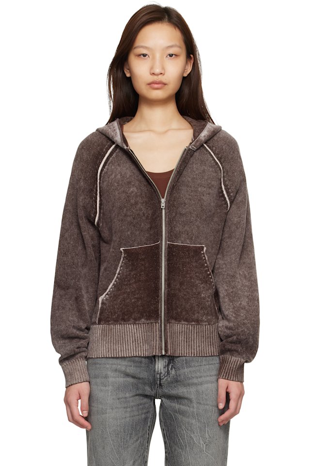 Acne Studios — Burgundy Zipper Hoodie