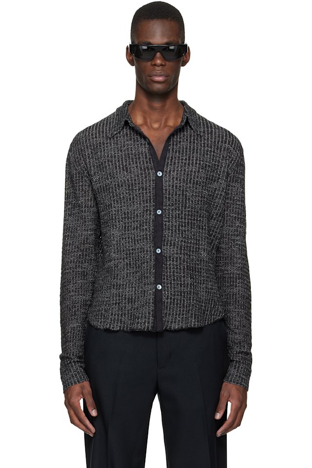 Stockholm (Surfboard) Club — Black Knitted Shirt