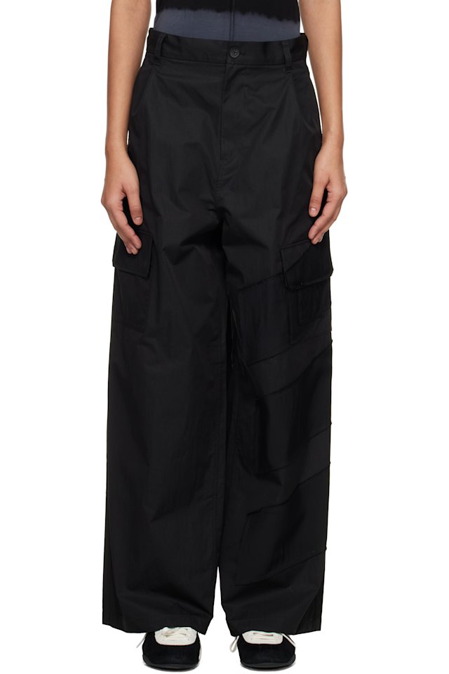 Y-3 — Black Wide Cargo Pants