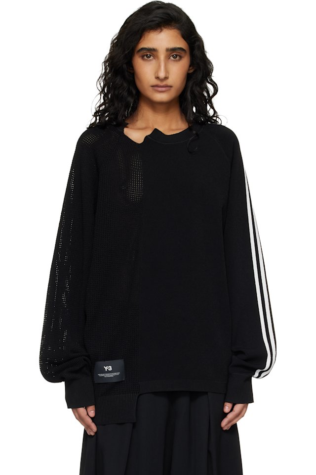Y-3 — Black Logo Knit Sweater