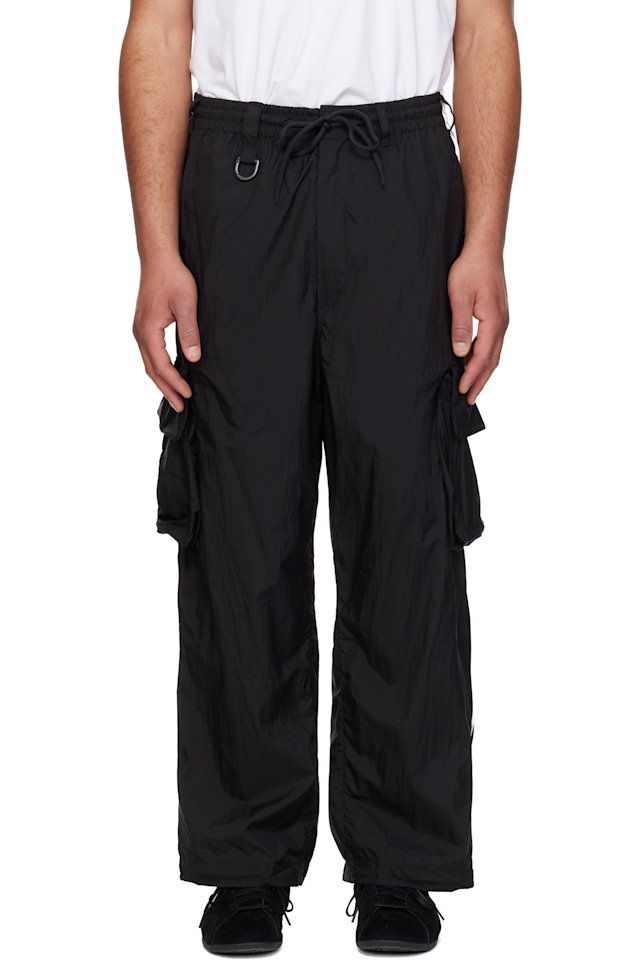Y-3 — Black Nylon Wired 3 Stripes Cargo Pants