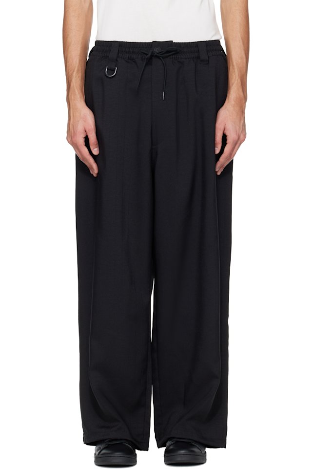 Y-3 — Black Sport Uniform Pinstripe Track Pants